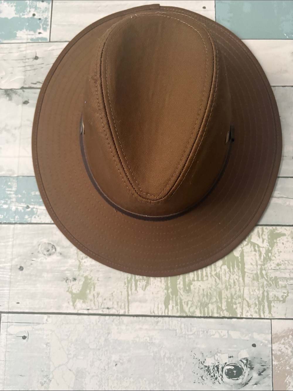Canadian Brand Brown Canvas fedora Hat